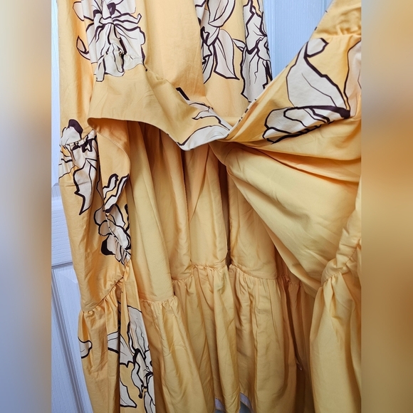 Anthropologie Hutch Women's Floral Halter Maxi Dress NWT Maize/Yellow Size 12 - Picture 12 of 13